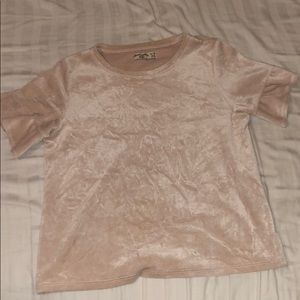 Abercrombie kids velvet blush pink top